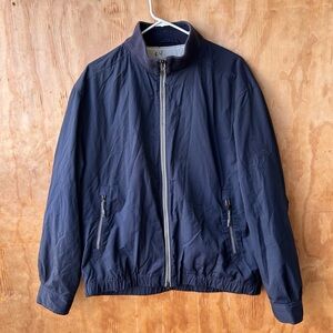 Tommy Bahama Navy Blue Zip Up Lightweight Jacket